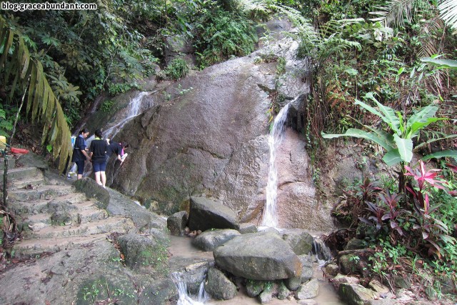Waterfall near entrance