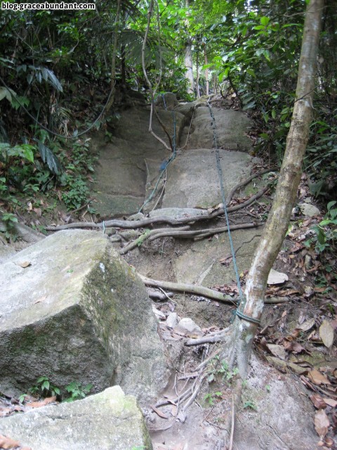 Route A - rope section