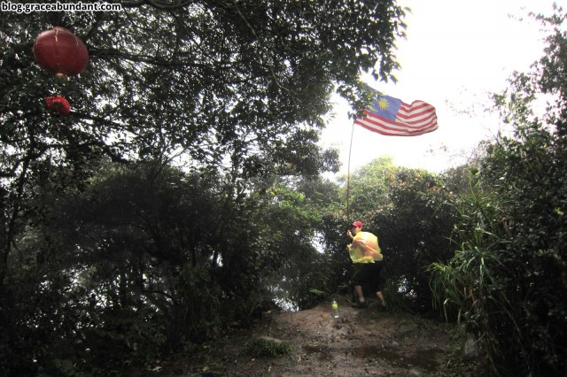 Malaysian flag at the summit