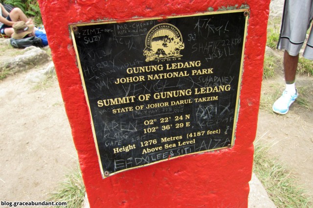 Summit marker stone