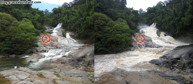 Chamang waterfall comparison